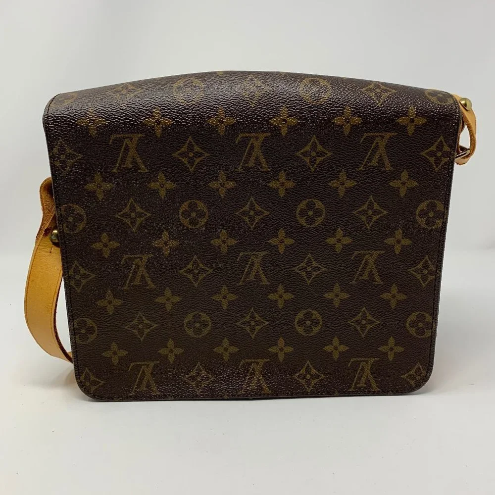 Louis Vuitton Brown Monogram Crossbody with Tan Leather Accents
